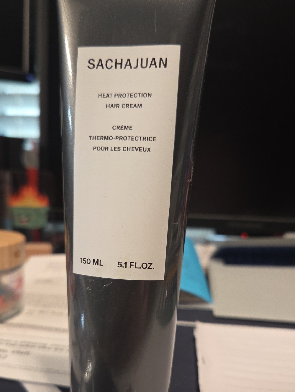Sachajuan Heat Protection Hair Cream — Black